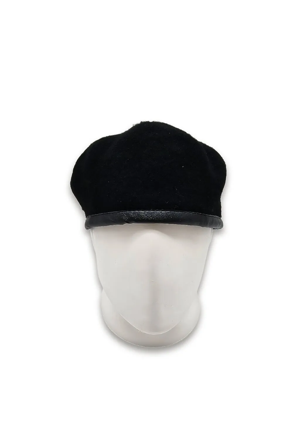 Берет мужской шерстяной с форменной вставкой 55-58 Черный 15494 