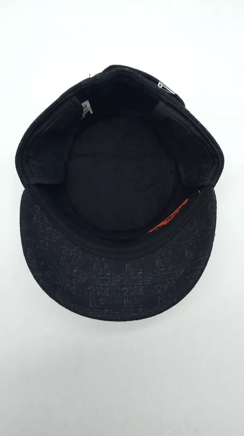 Кепка німка тіарова утеплена з вухами в приховану клітинку Mazur XS/54-55 Чорний  NK2-OR52 