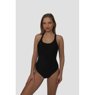 Купальник суцільний з фактурної тканини 23068 Fuba 36 Чорний 12298