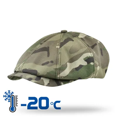 Кепка восьмиклинка хуліганка мультикам утеплена з вушками VladAltex 55 Зелений 521-26