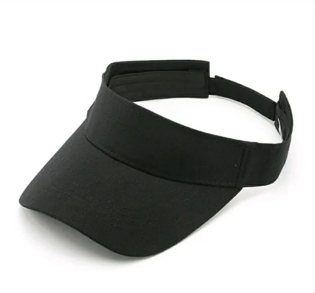 Козирок дашок тенісний однотонний від сонця Fortune 55-59 Чорний 