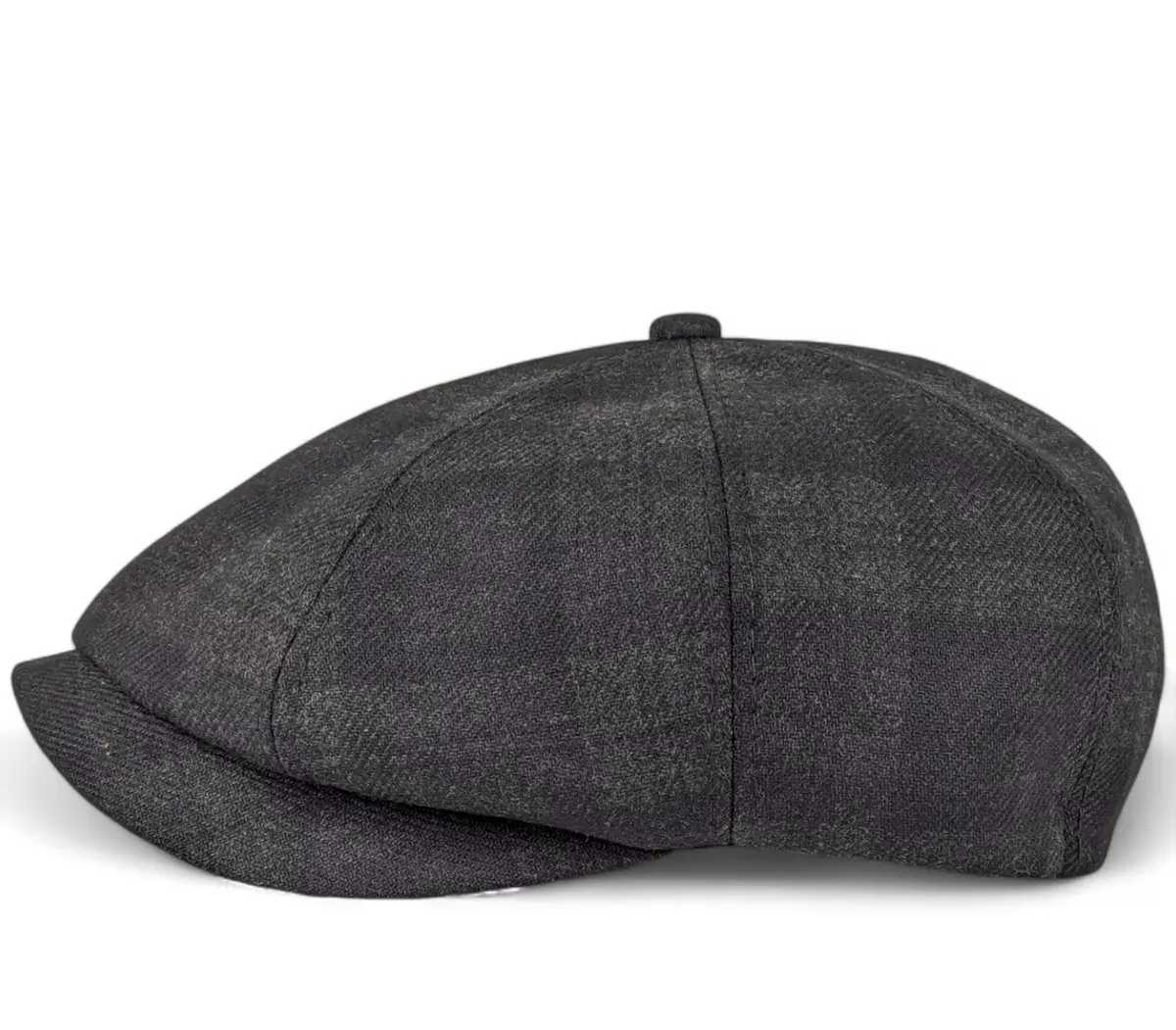 Кепка восьмиклинка хуліганка вовняна в клітинку Premium VladAltex 56 Темно-серий 530-26 