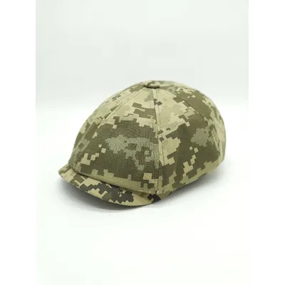 Кепка восьмиклинка хуліганка армійська піксель на ніжці CH 55 Зелений