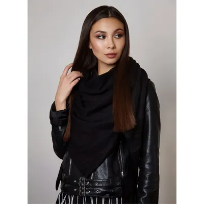 Косинка бактус шалик ангорова Nelly Cascona one size Чорний