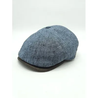 Кепка шестиклинка лляна на резинці 6-ARVIN HOOK L/60-61 Синій DENIM