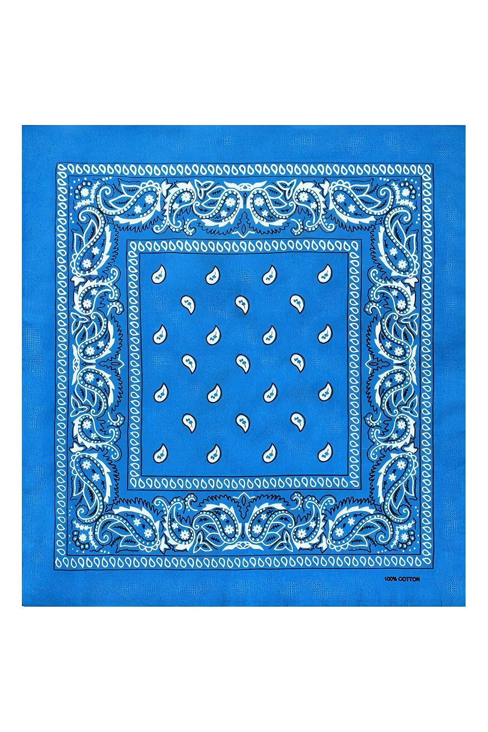 Бандана хустка пов’язка “турецький огірок” 55х55 Синій 