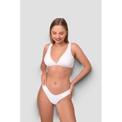 Купальник роздільний трикутниками в рубчик 32644 Atlantic Beach 36 Білий 12539