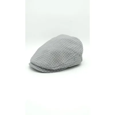 Кепка пряма реглан бавовняна в клітинку Mazur 56 Сірий KP13-G537