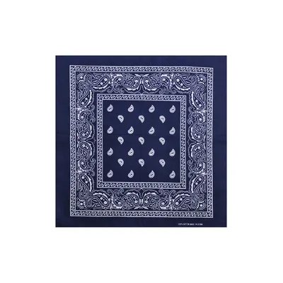 Бандана хустка пов’язка “турецький огірок” 55х55 Темно-синій