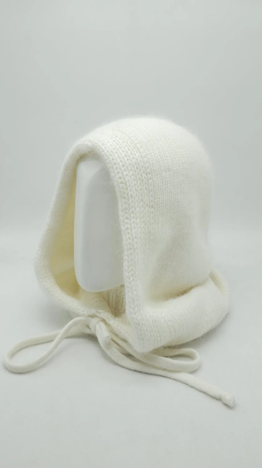 Комплект капор капюшон ангоровый и повязка с козырьком Космополитен Malisa 54-60 Белый 