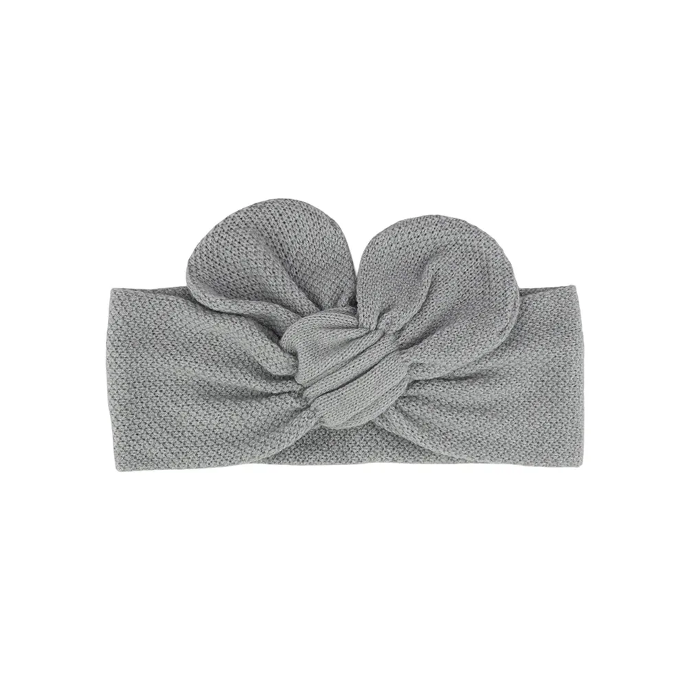 Повязка вязаная однотонная с бантиком Нимфа Talvi 42-46 Светло-серый 16252 