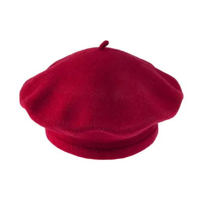 Берет з вовни класичний Flora Tonak 11 Темно-малиновий 19047