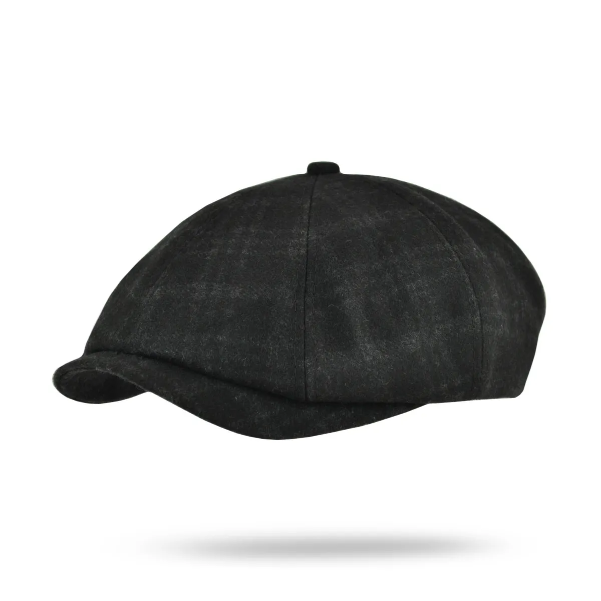 Кепка восьмиклинка хулиганка кашемировая в клетку VladAltex 56 Черный 237-46 