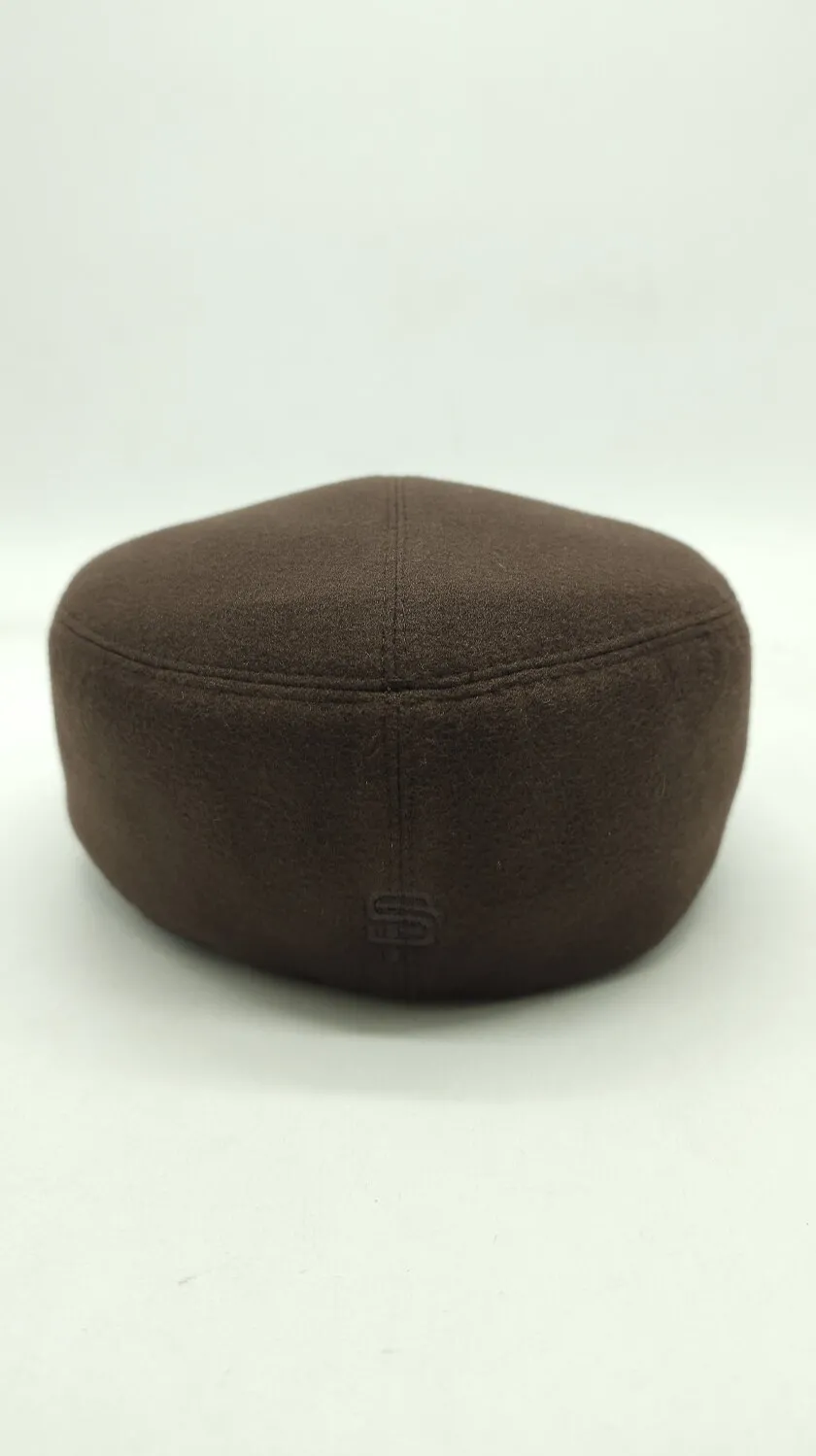 Кепи кашемировое Flat Cap 56-58 Шоколад 
