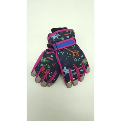 Перчатки детские лыжные плащевые C-1688 LUCKYLOONG L-XL Малиновый