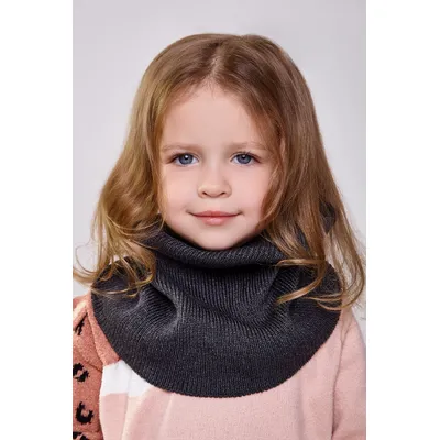 Снуд однотонний дрібної в’язки Elsa Cascona one size Сірий