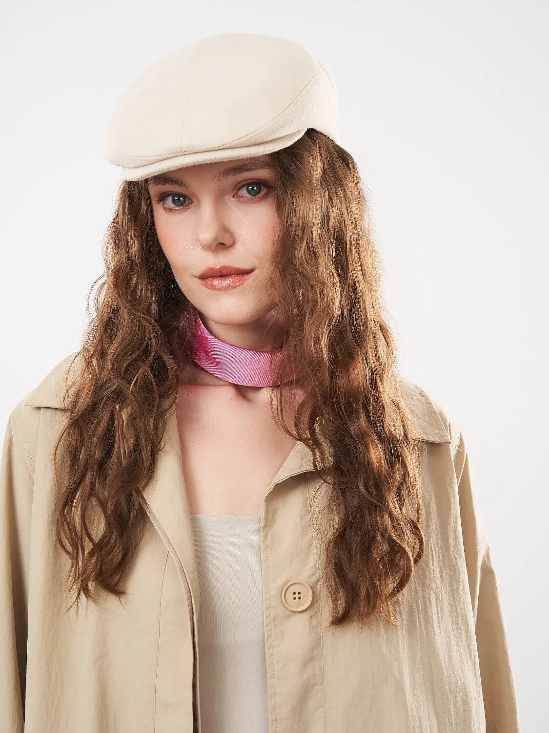 Кепі кашемірове Flat Cap Fortune 55-57 Топлене молоко 