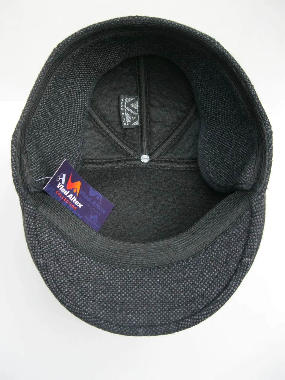 Кепка п’ятиклинка твідова на байковій основі VladAltex 56 Темно-сірий 107-25 