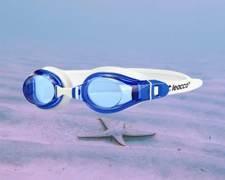 Окуляри для плавання Leacco one size Синій з білим SG1670 