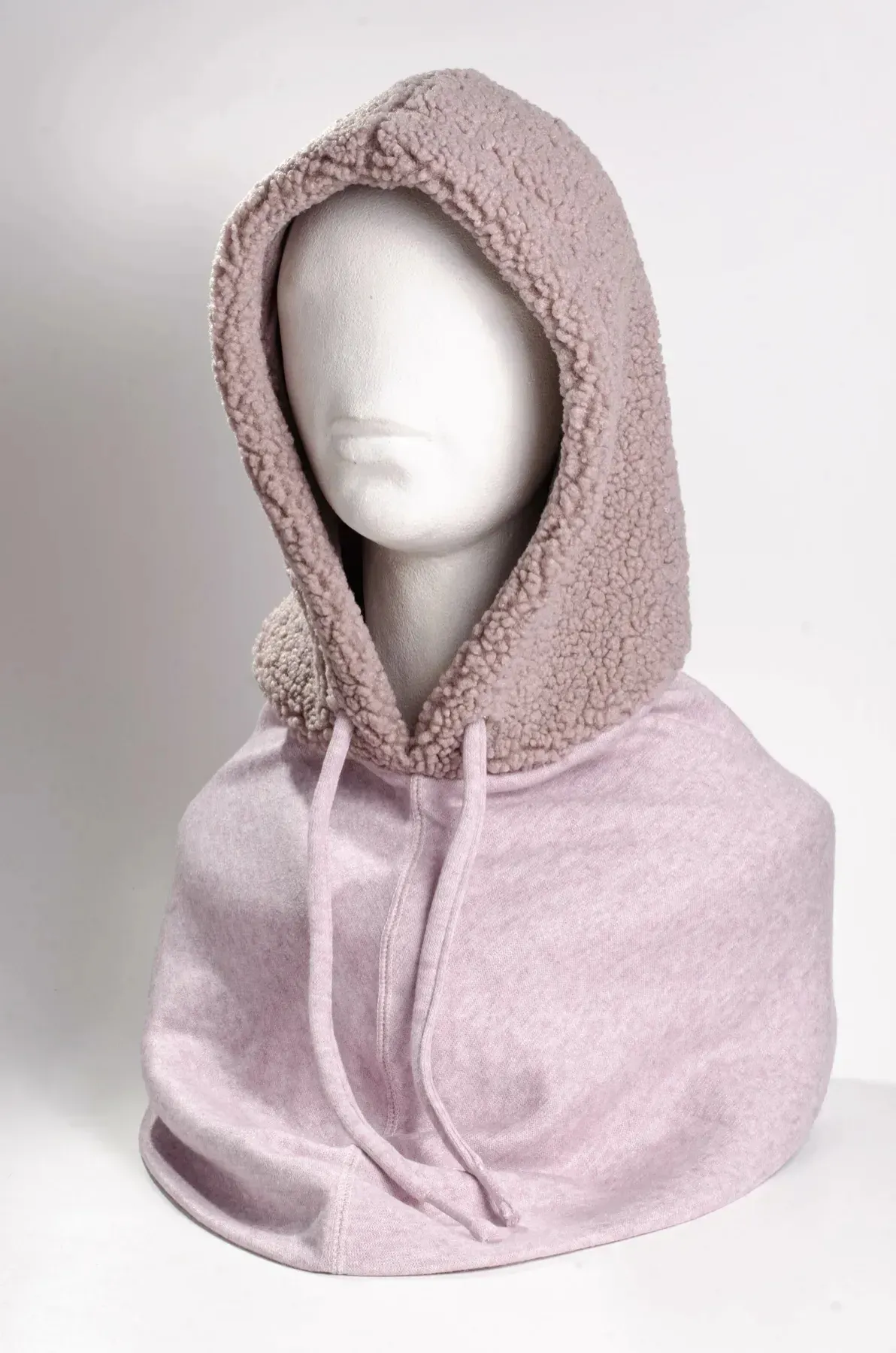 Капор капюшон TEDDY мерлушка с трикотажом на флисе 09010-3 KENT&AVER 56-60 Пудровый 