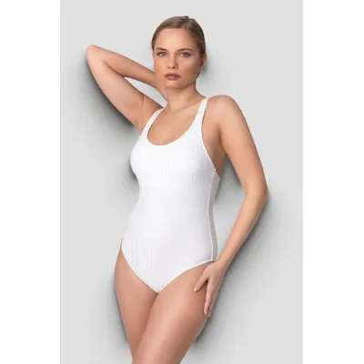 Купальник суцільний з фактурної тканини 23068 Fuba 36 Білий 12303