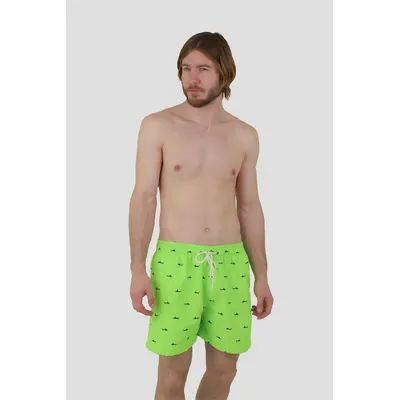 Шорты для плавания с принтом акули 2-719 FUBA 2XL Салатовый 12385