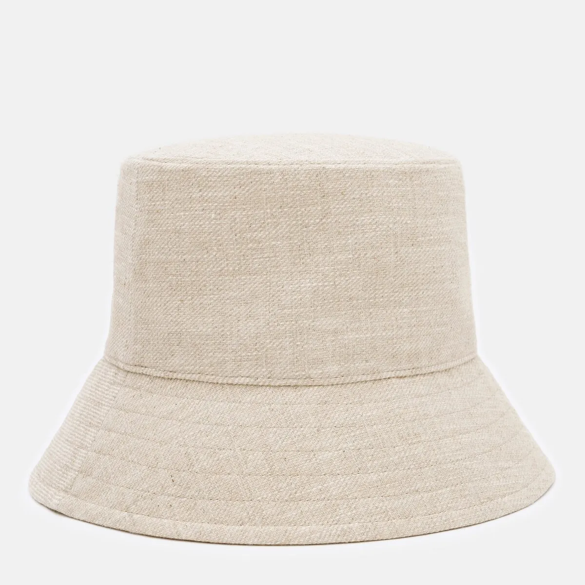 Панама льняная однотонная Bucket Hat Fortune 55-56 Бежевый 