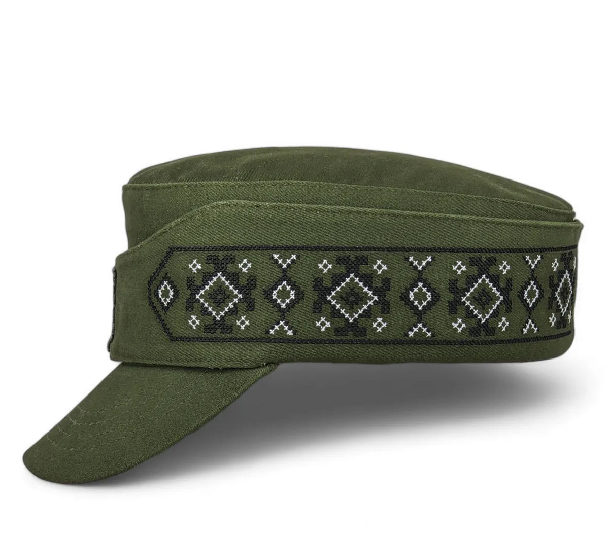 Кепка немка мазепинка бандеровка хлопковая с кокардой VladAltex 56 Оливковый 29-460-19 