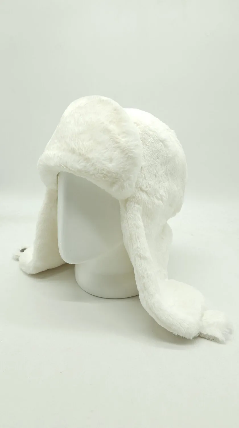 Вушанка хутряна на застібку 55-58 Молочний 