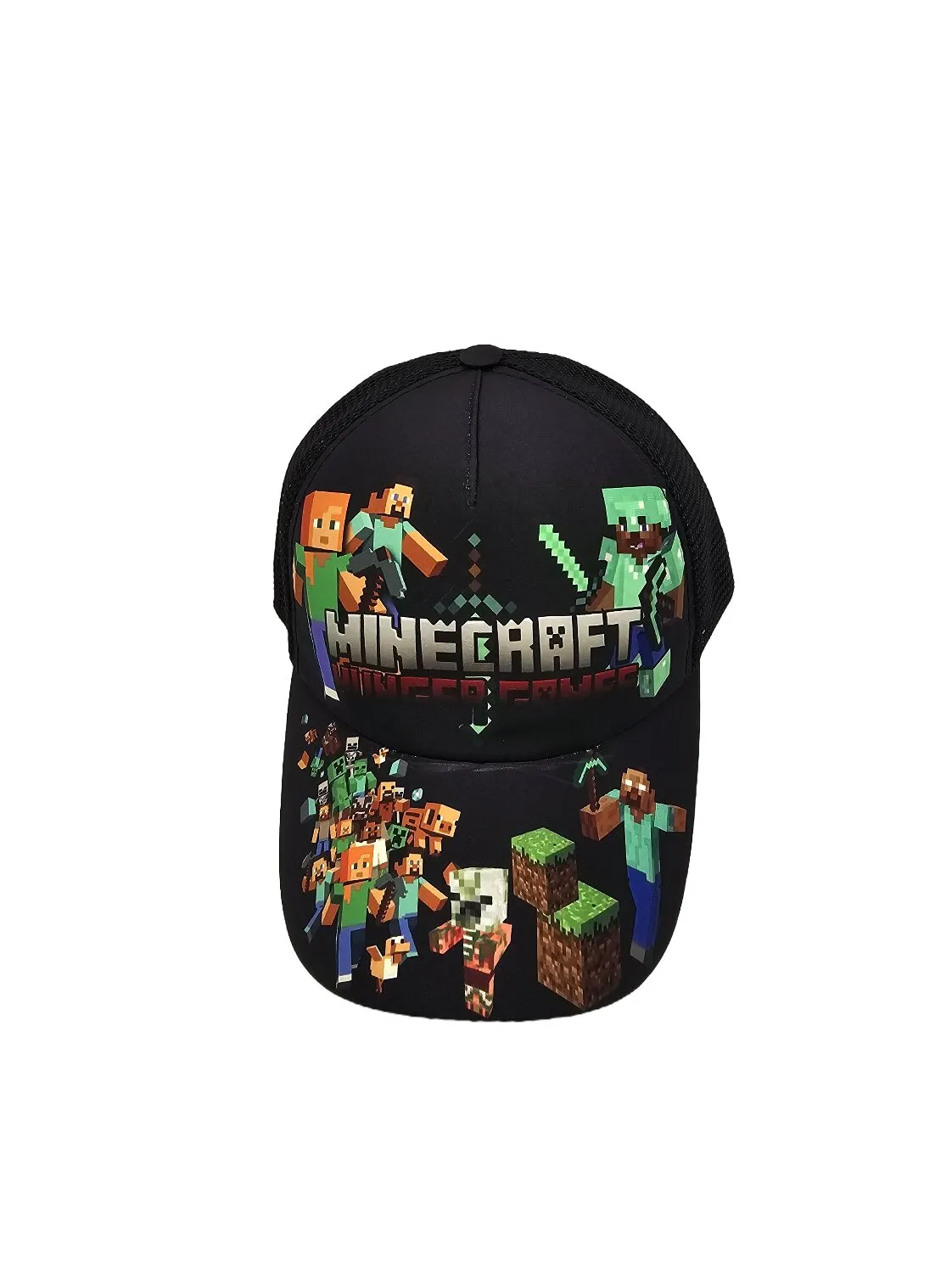 Бейсболка з сіткою та малюнком Minecraft Hunger Games 52-55 Темно-синій 13834 