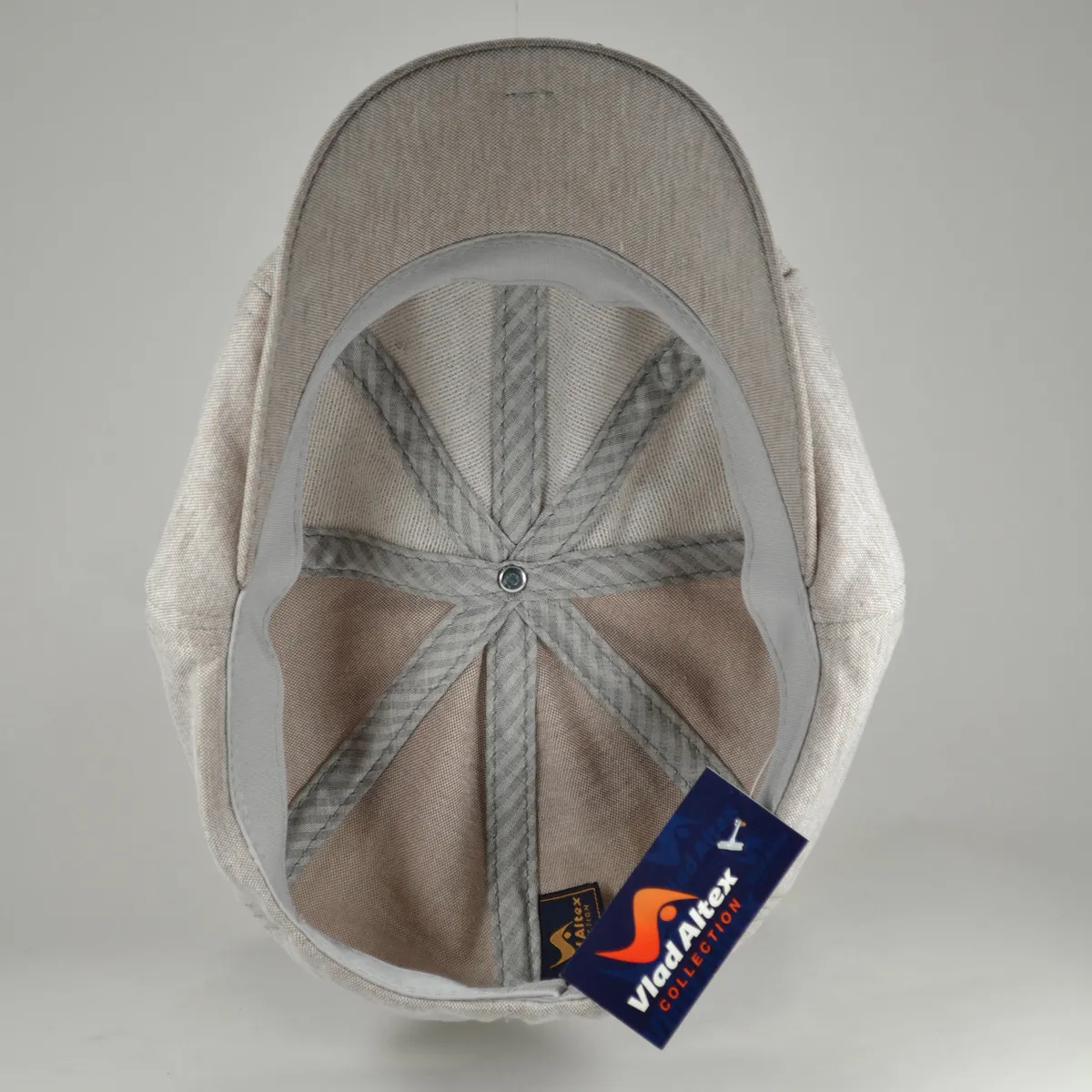 Кепка восьмиклинка хуліганка лляна VladAltex 56 Бежевий 335-6 