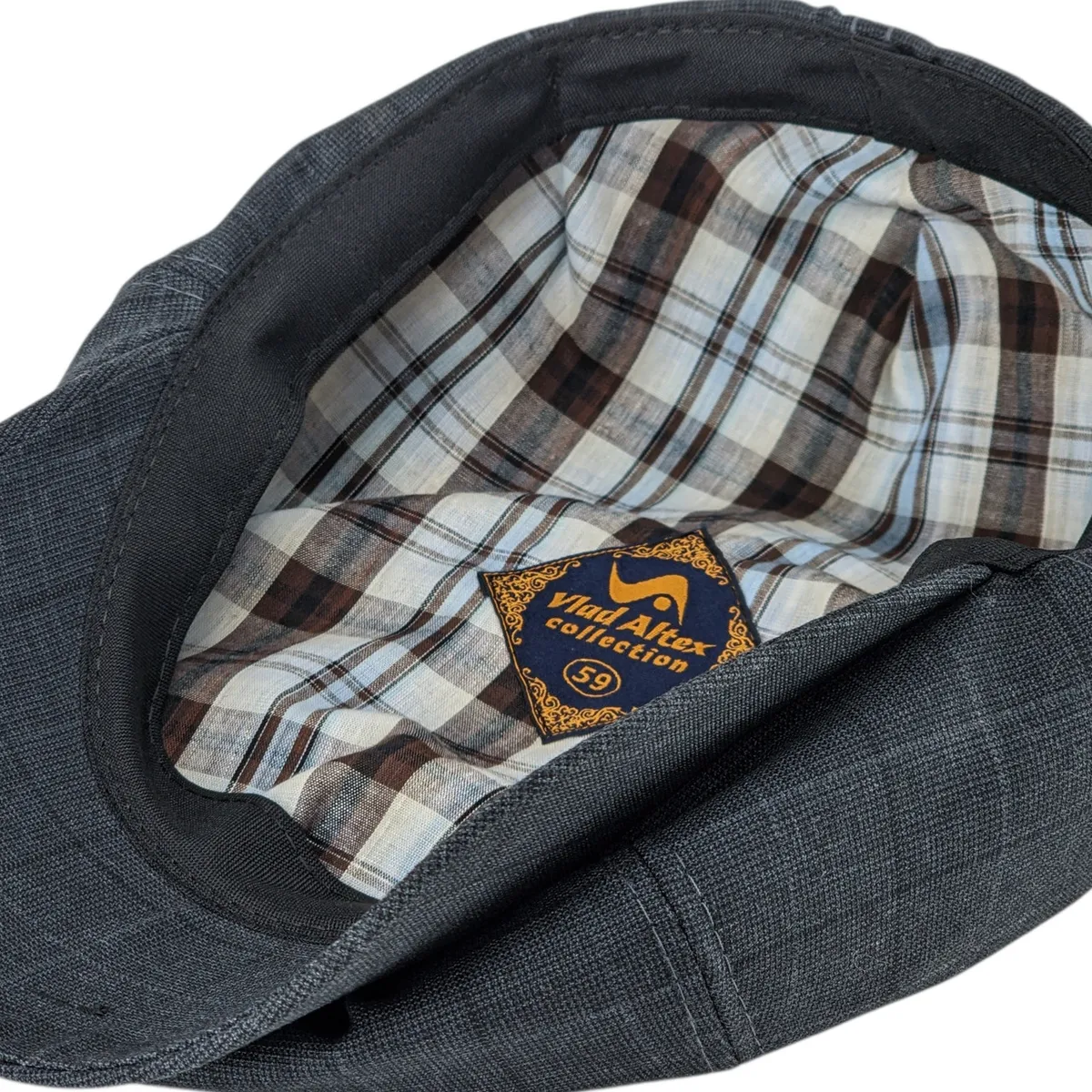 Кепка восьмиклинка хулиганка NewsBoy cap шерстяная в клетку VladAltex 56 Темно-серый 6330-26 