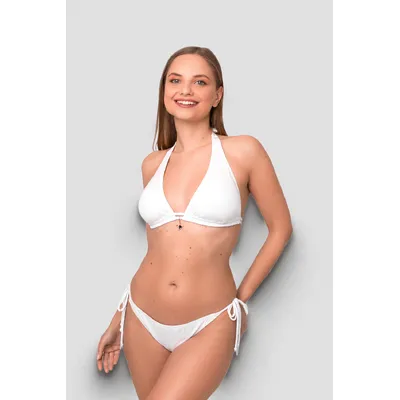 Купальник роздільний трикутниками на подвійній зав’язці 25685 RivageLine 38 Білий 12308