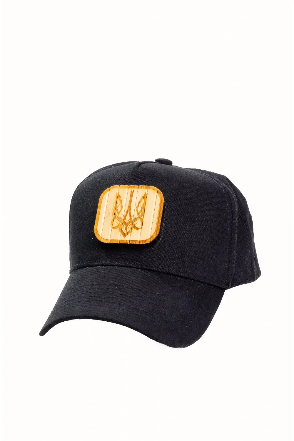 Бейсболка форхед з патчем та зйомним шевроном Тризуб KENT&AVER 56-58 Чорний 0002-51 