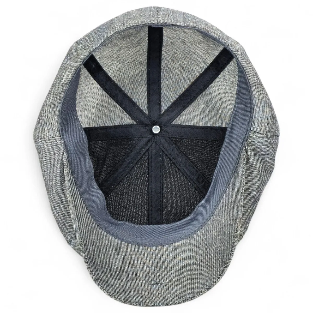 Кепка восьмиклинка хуліганка NewsBoy cap лляна VladAltex 55 Сірий 9215-6 