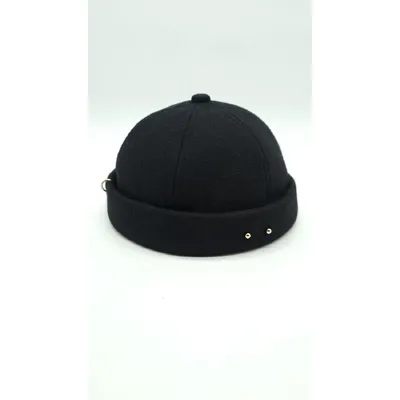 Кепка без козирка феска докер кашемірова з пірсингом VILSS 57-59 Чорний 2229/1