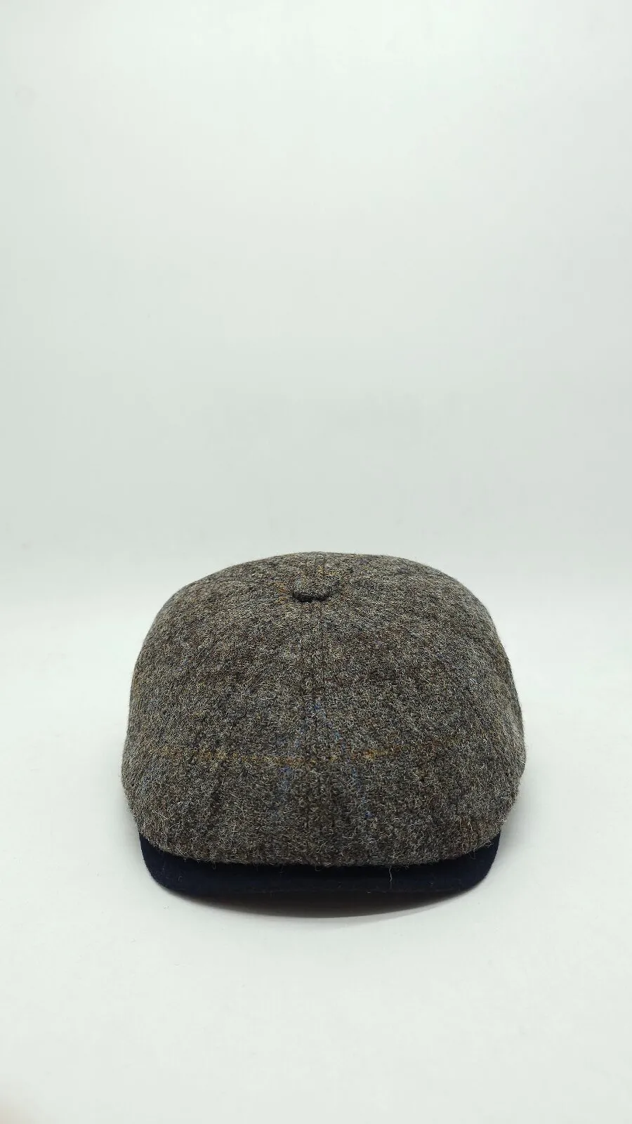 Кепка восьмиклинка вовняна в кольову клітинку 6-LEONARDO HarrisTweed HOOK 56 Коричневий HT-505C2 