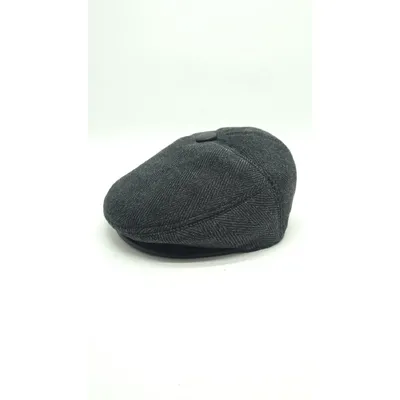 Кепка п’ятиклинка кашемірова в ялинку 56 Темно-сірий 15805