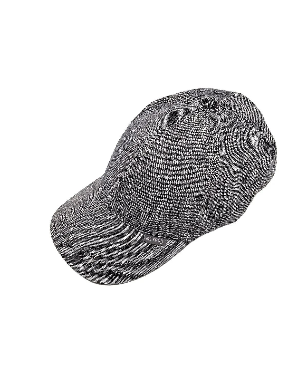Бейсболка однотонна з льону METROS 56 Темно-сірий 13867 
