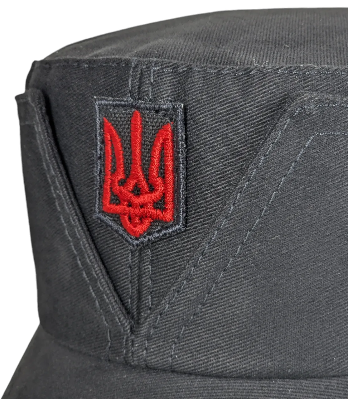 Кепка німка мазепинка бандерівка австрійка бавовняна тонка з кокардою та тризубом VladAltex 56 Чорний 43-19 