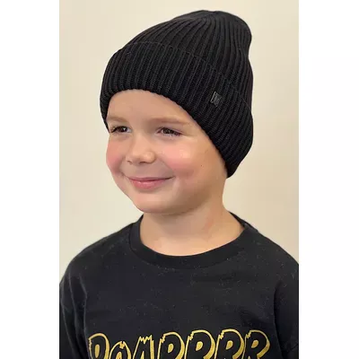 Шапка в’язана одинарна з манжетом Dory Cascona 50-55 Чорний