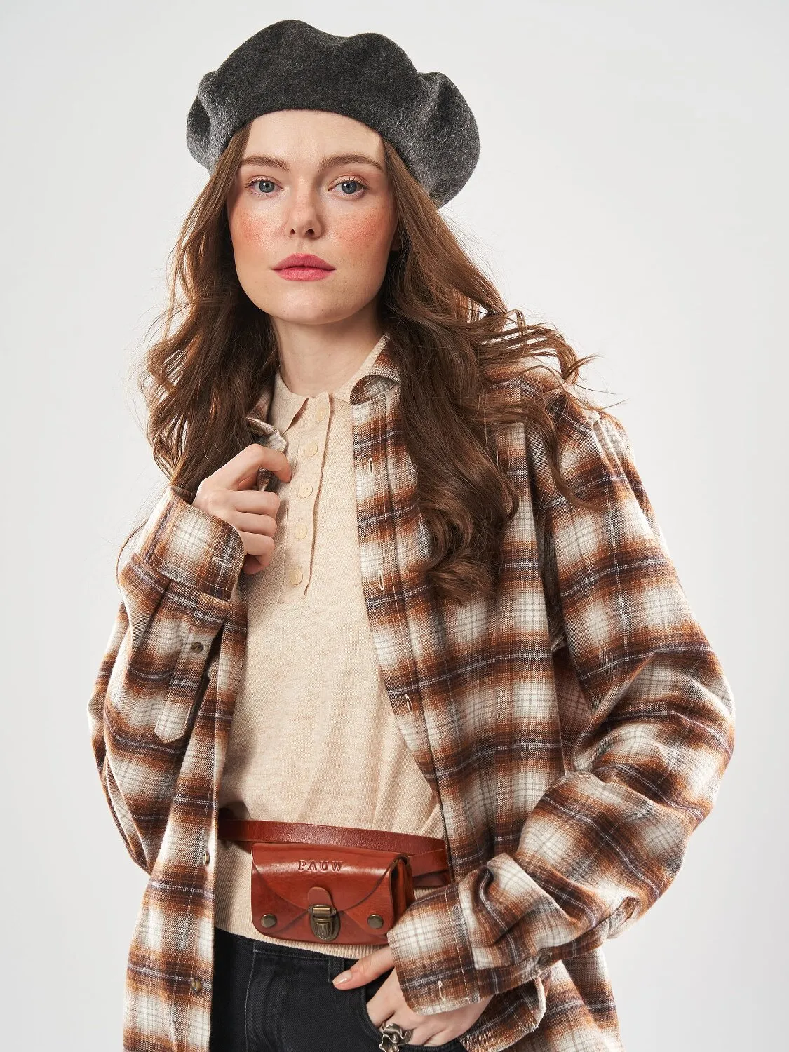 Берет классический однотонный шерстяной 56-58 Fortune Темно-серый 