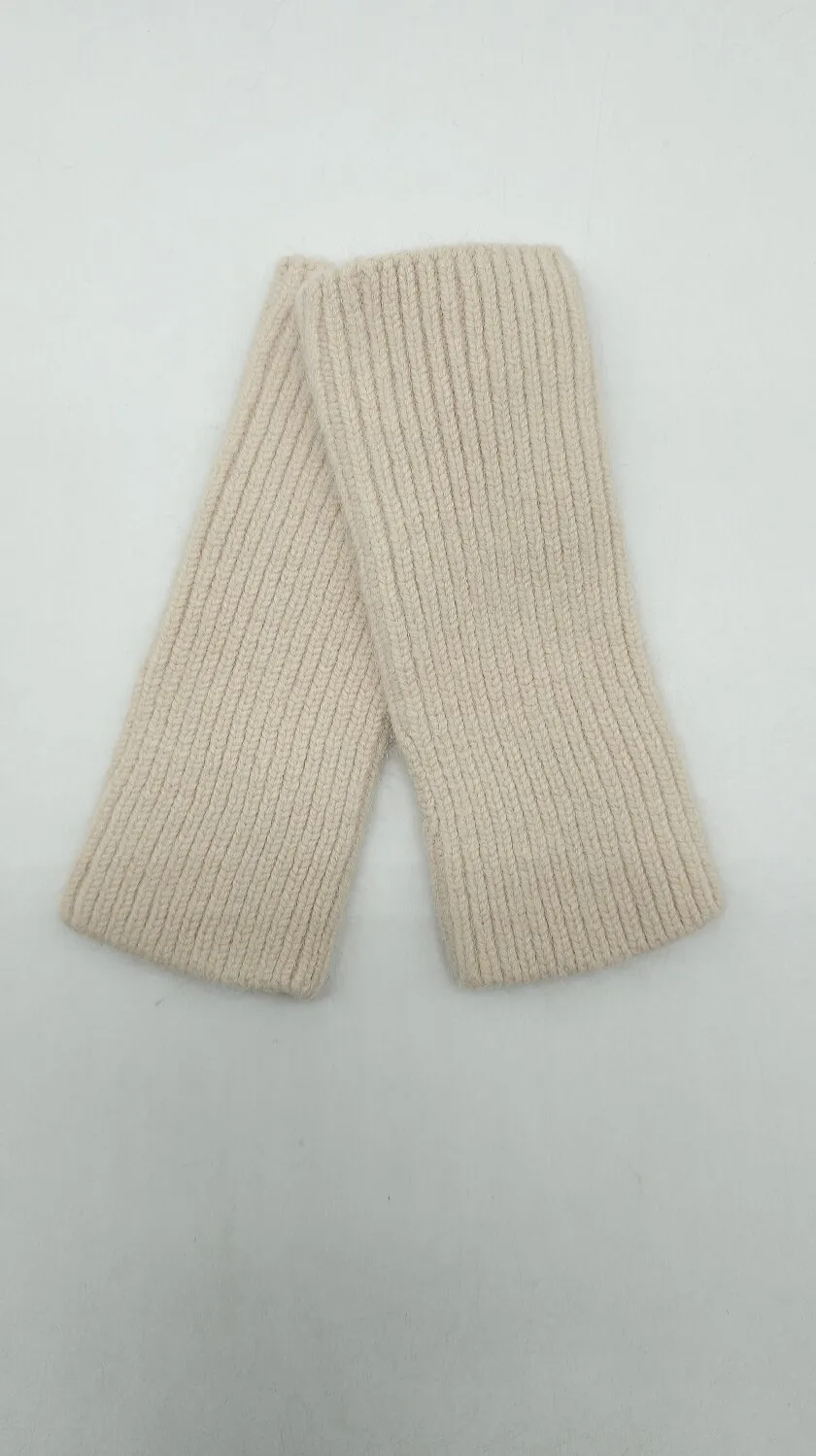 Перчатки митенки женские одинарные вязаные КИРА Malisa one size Крем-брюле 