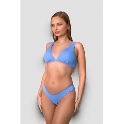Купальник роздільний трикутниками в рубчик 32644 Atlantic Beach 36 Блакитний 12543