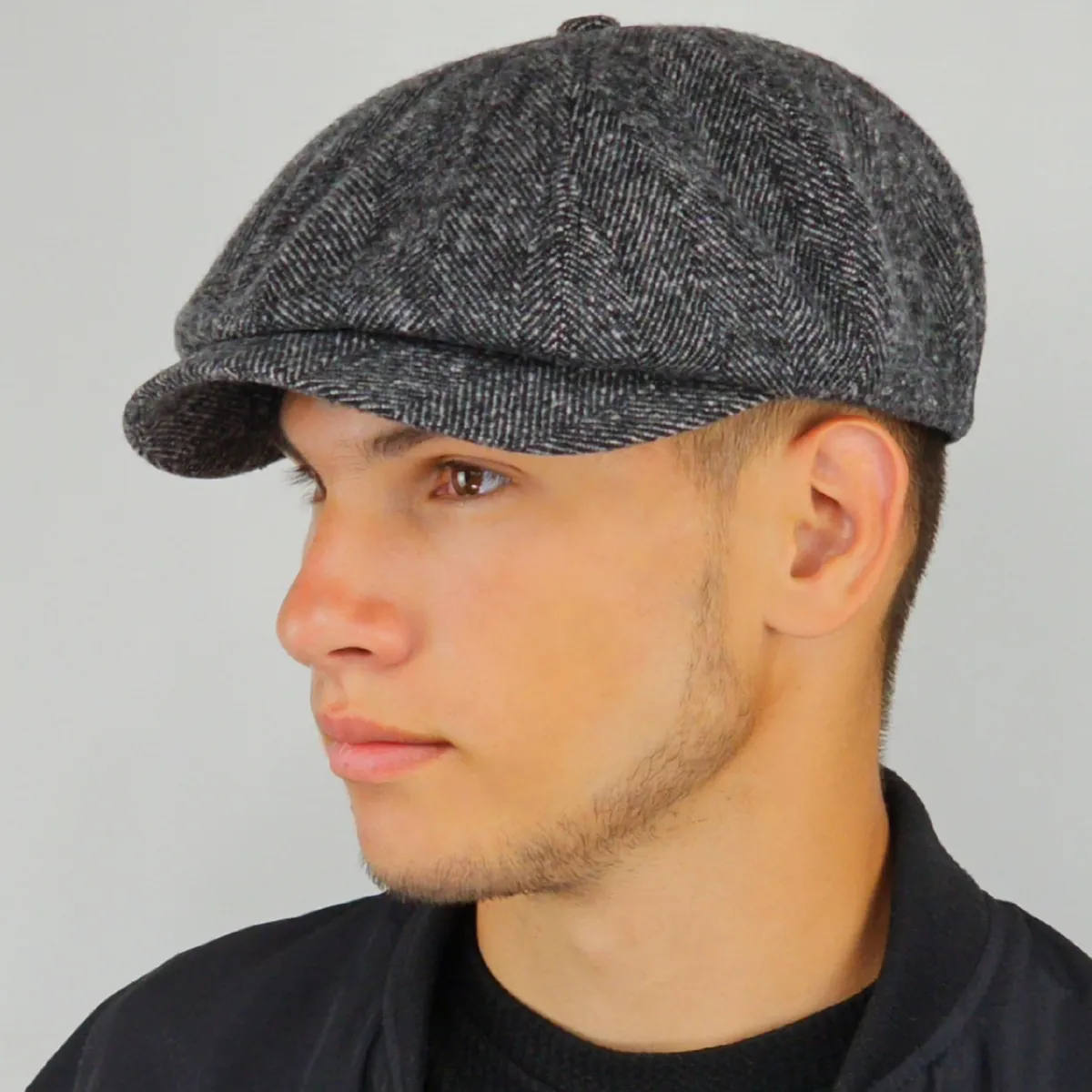 Кепка восьмиклинка хуліганка кашемірова в ялинку VladAltex 56 Темно-сірий 154-46 