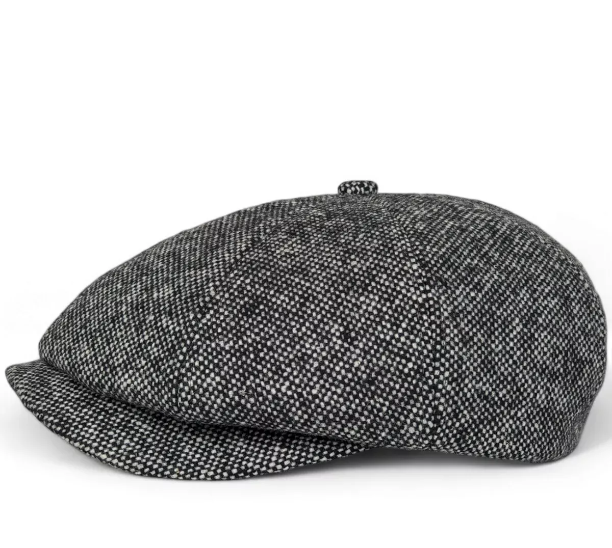 Кепка восьмиклинка хуліганка твідова в крапинку Марсель Premium VladAltex 55 Темно-сірий 117-46 
