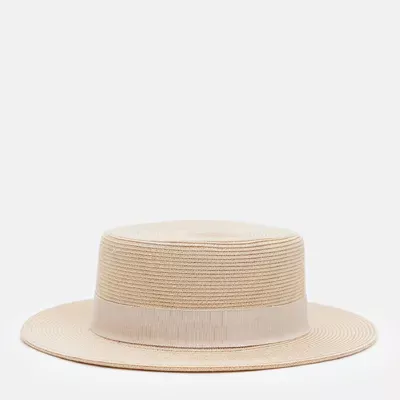 Капелюх канотьє зі стрічкою Fortune 55-58 Топлене молоко SM187