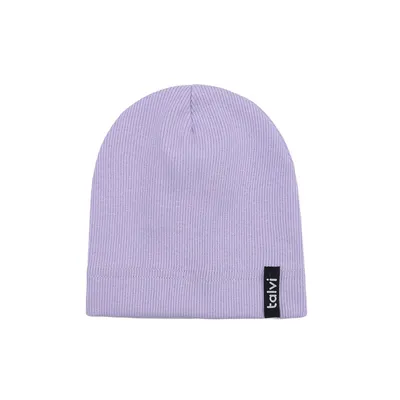 Шапка однотонна з одинарного трикотажу в рубчик Тіффані Talvi 42-44 Лавандовий 14638