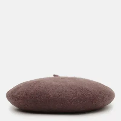 Берет класичний однотонний вовняний 56-58 Fortune Темно-коричневий