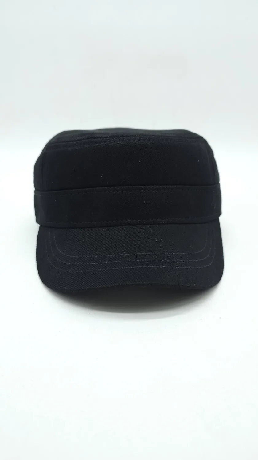 Кепка німка бавовняна однотонна утеплена з вухами Mazur L/58-59 Чорний NK3-KO1 